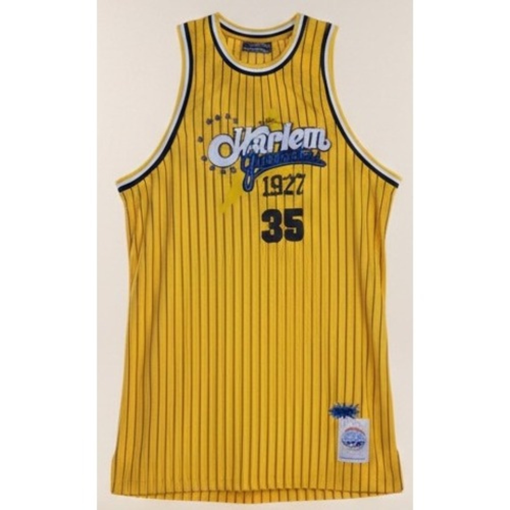 Harlem Globetrotters Womens XL Yellow Basketball Jersey Dress Logo 1927 #35